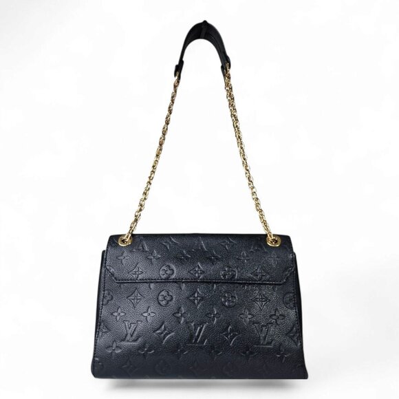 LOUIS VUITTON Vavin PM Black Monogram Empreinte Leather Chain Bag Shoulder EUC - Picture 3 of 16